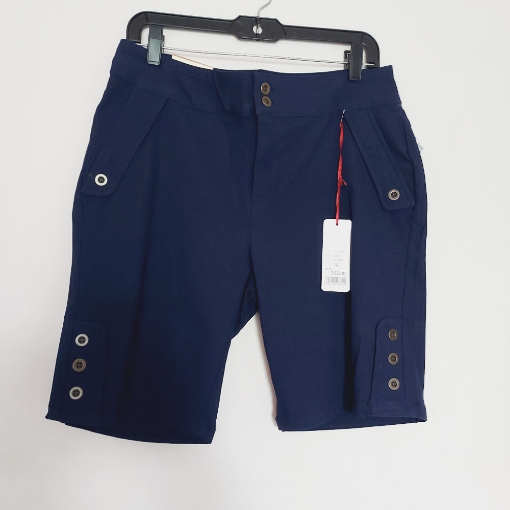 Sabrina Lauren Women's Perfect Fit Ultra Soft Stretch Bermuda Shorts Sz-16